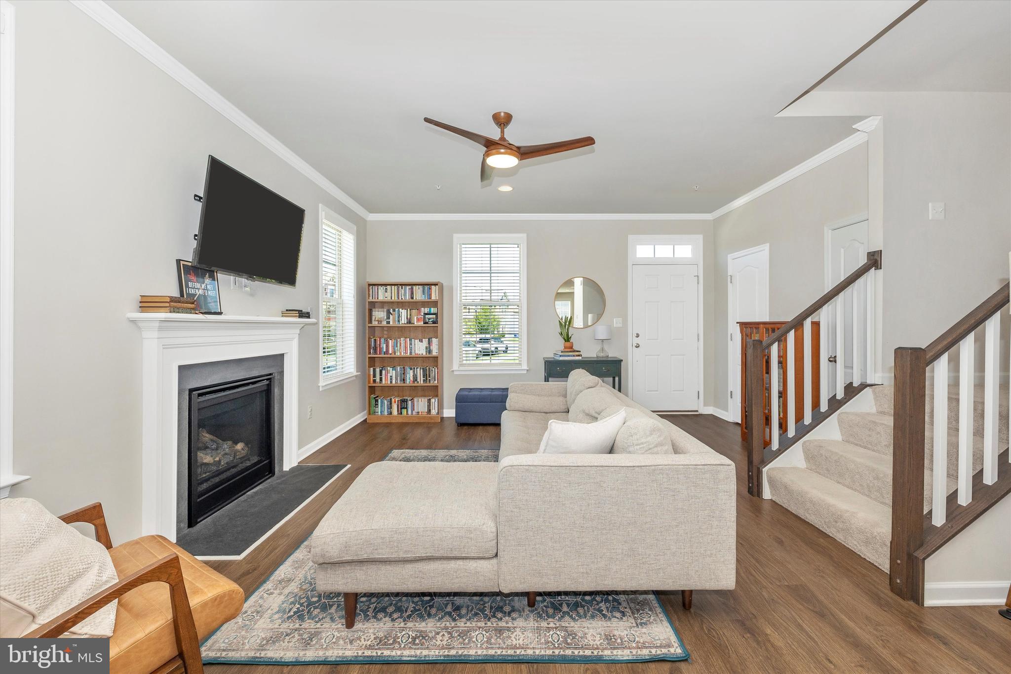 1801 Evans Road Frederick, MD 21702 - Photo 3 of 38 Main Entry - Living Room with Gas Fireplace
