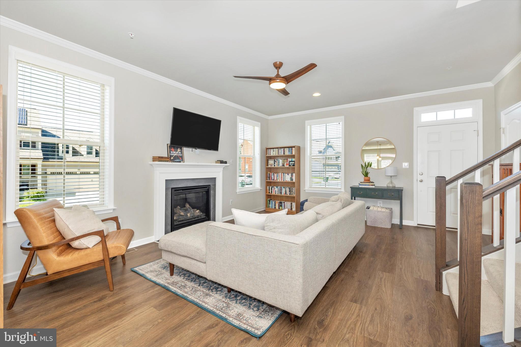 1801 Evans Road Frederick, MD 21702 - Photo 4 of 38 Main Entry - Living Room with Gas Fireplace