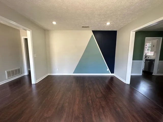 an entryway in a hall with an entryway