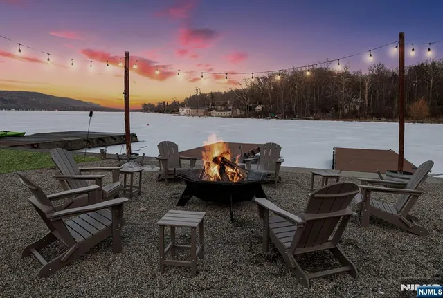 a view of a couch in front of a building