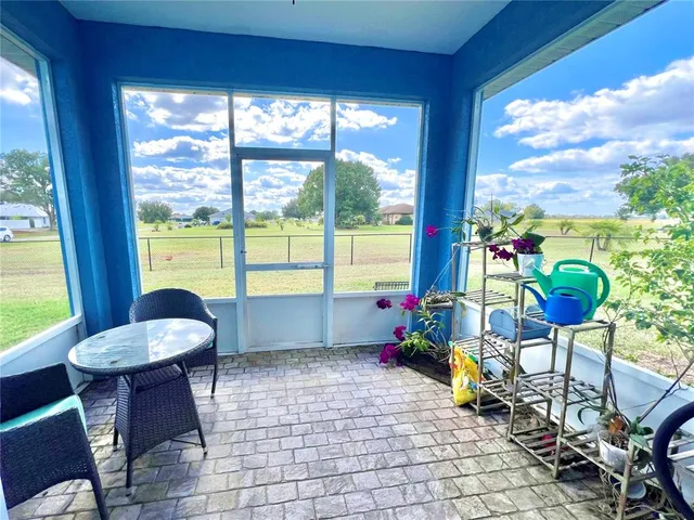 a outdoor view with a sitting space