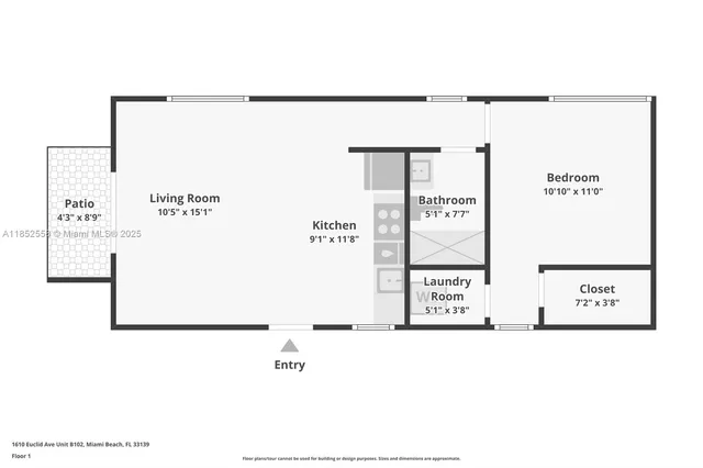 $410,000 | 1610 Euclid Avenue, Unit B101, Miami Beach, FL 33139