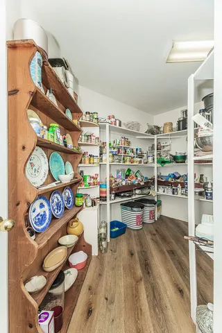 an aerial view of a highlighted house