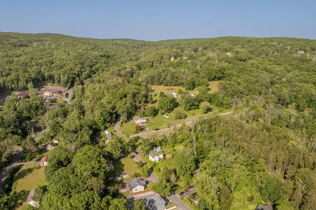 a view of a city with an outdoor space