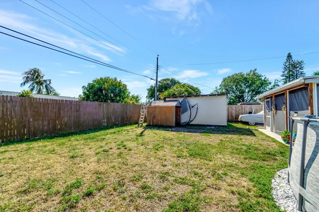 a backyard of a house