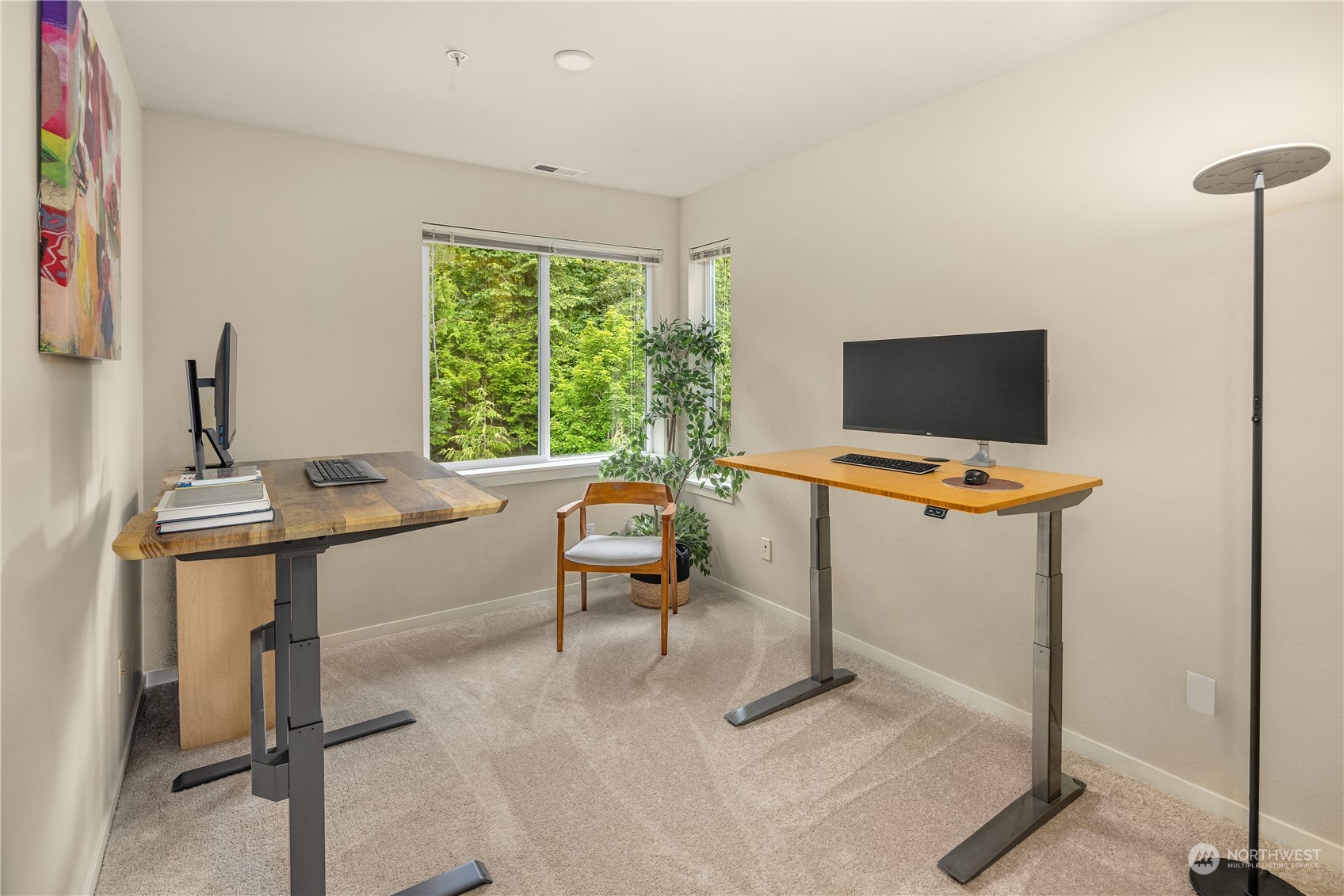 145 Sky Ridge Road Northwest Issaquah, WA 98027 - Photo 27 of 36 a view of a workspace with furniture and a window
