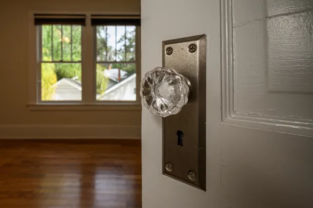 a view of a backyard with a garden