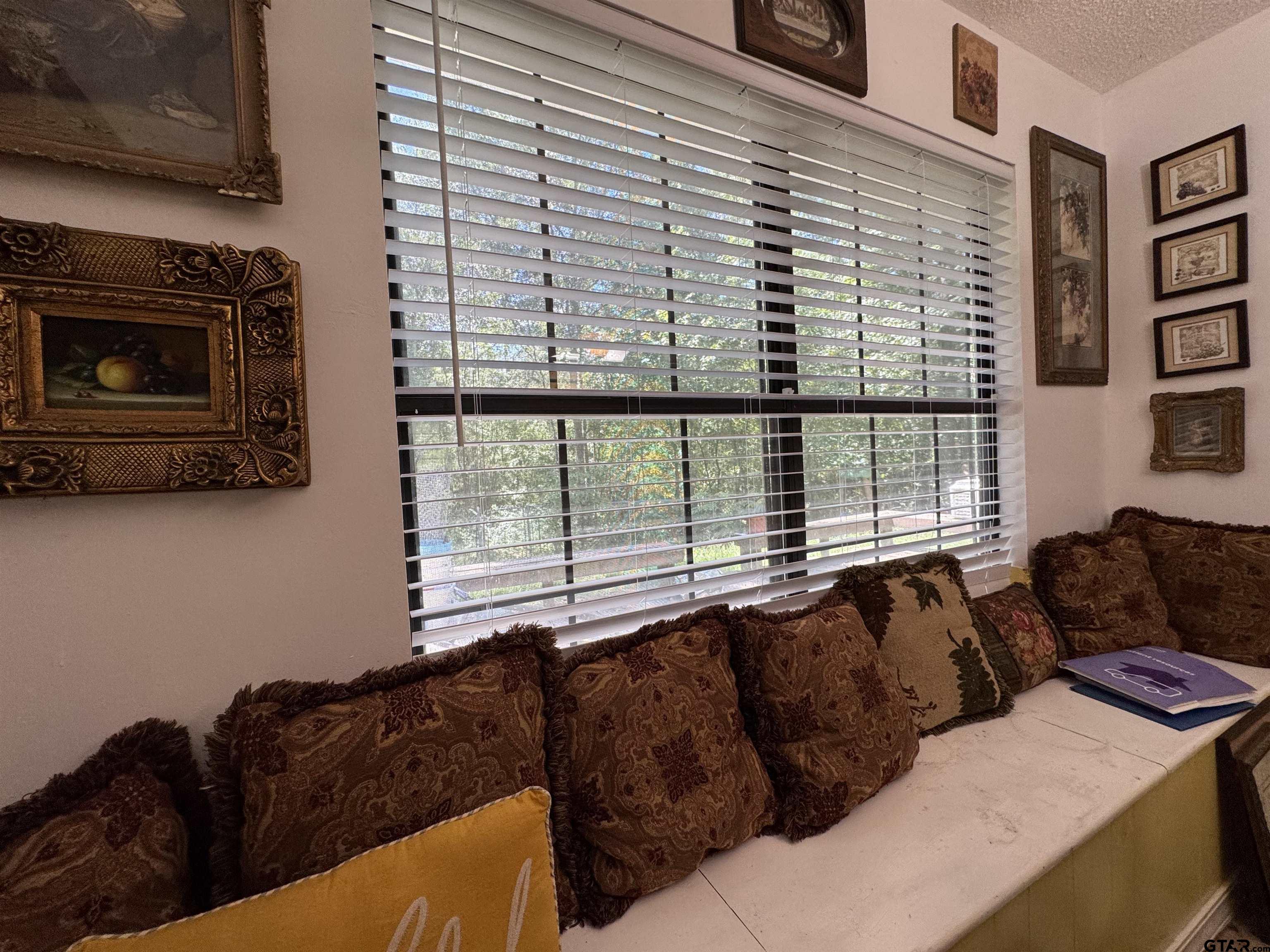 4159 Scrub Pine Road Gilmer, TX 75645 - Photo 30 of 39 a living room with furniture and a fireplace