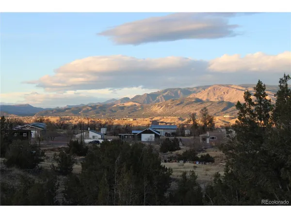 a view of city and mountain