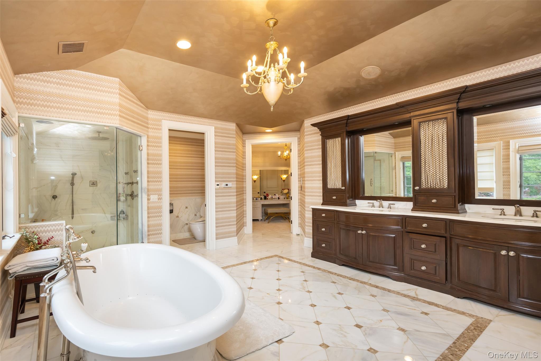 11 Black Rock Road Muttontown, NY 11545 - Photo 24 of 45 a large bathroom with a large tub sink and shower