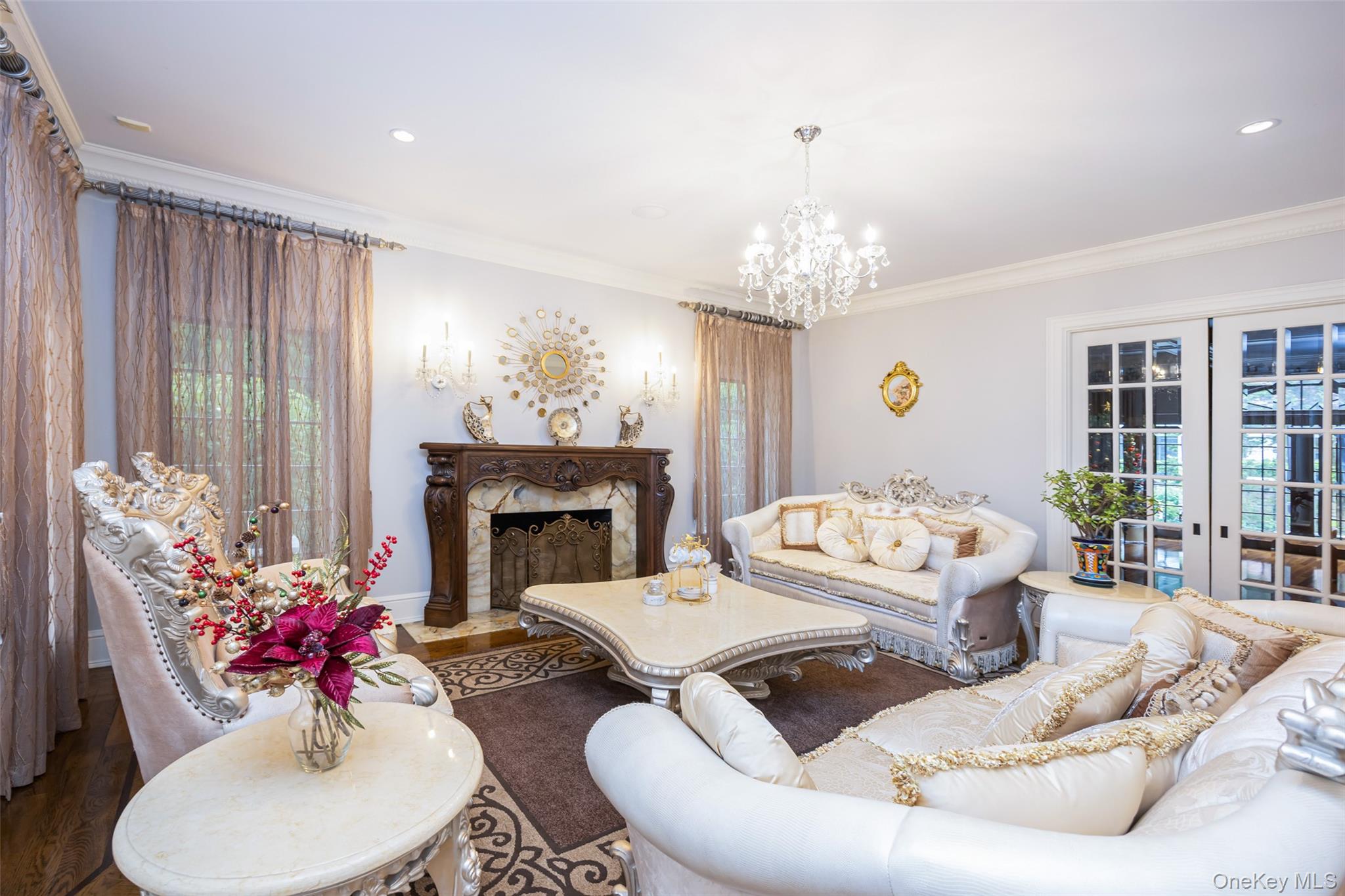11 Black Rock Road Muttontown, NY 11545 - Photo 6 of 45 a living room with furniture and a fireplace