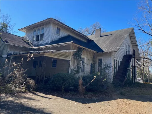 a front view of a house