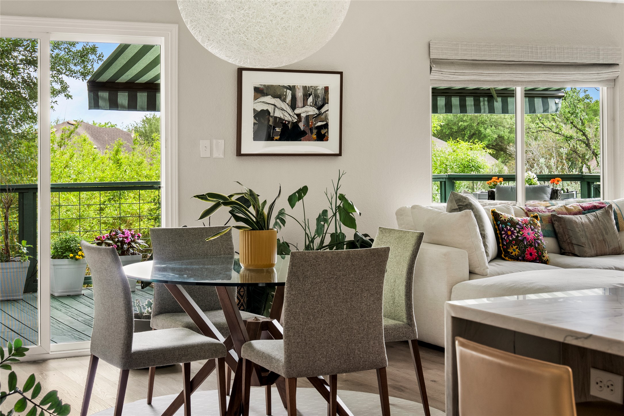7021 Colberg Court Austin, TX 78749 - Photo 22 of 37 a view of a dining room with furniture window and outside view