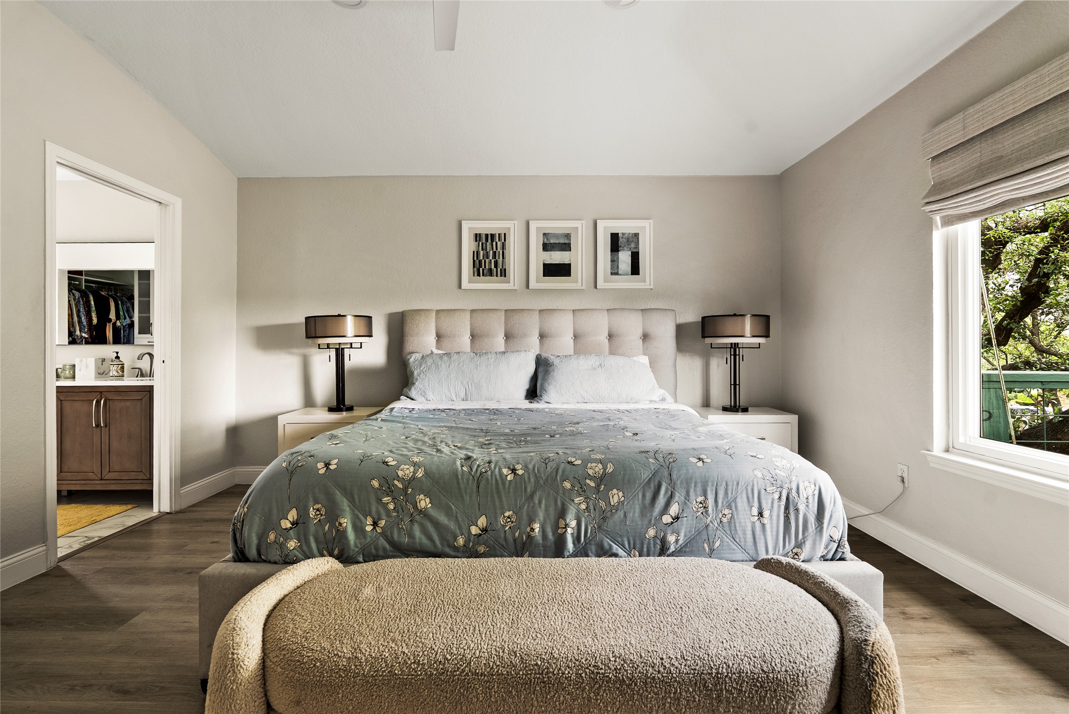 7021 Colberg Court Austin, TX 78749 - Photo 24 of 37 a bedroom with a large bed and a window