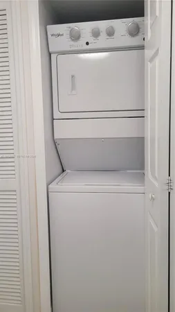 a close up view of washer and dryer
