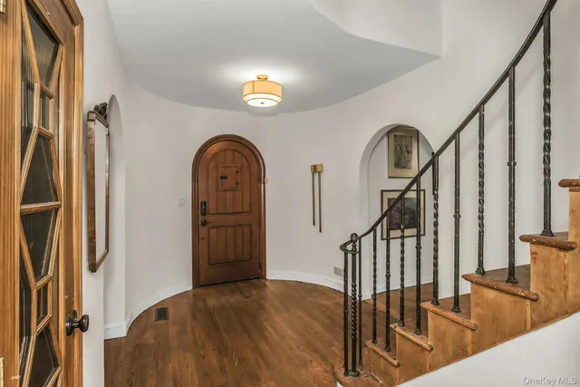 a view of front door with stairs