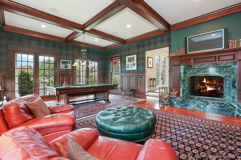 10 Hovey's Pond Boxford, MA 01921 - Photo 6 of 30 a living room with furniture and a fireplace