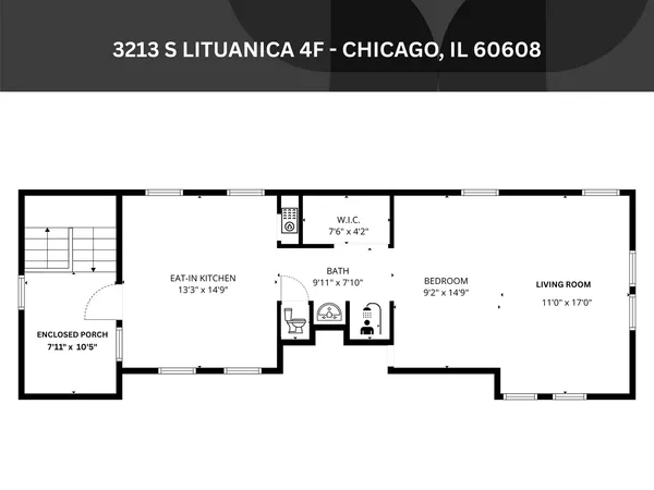 $1,300 | 3213 South Lituanica Avenue, Unit 4F, Chicago, IL 60608