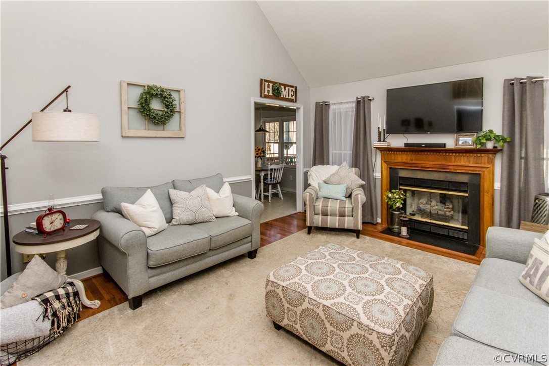 5512 Gatebridge Road North Chesterfield, VA 23234 - Photo 2 of 23 a living room with furniture and a fireplace