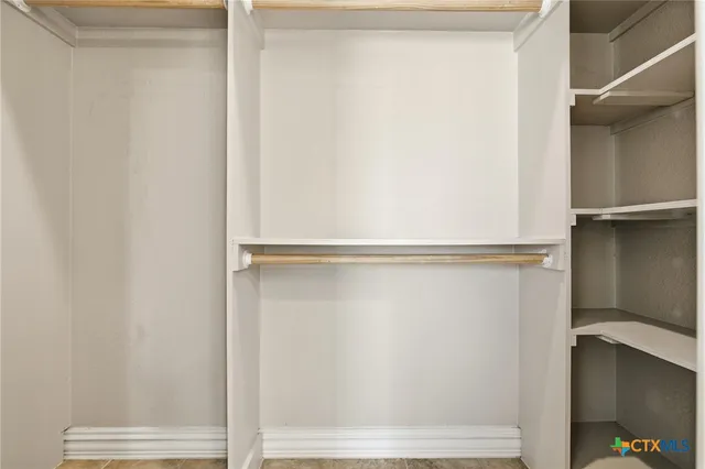 a close view of closet