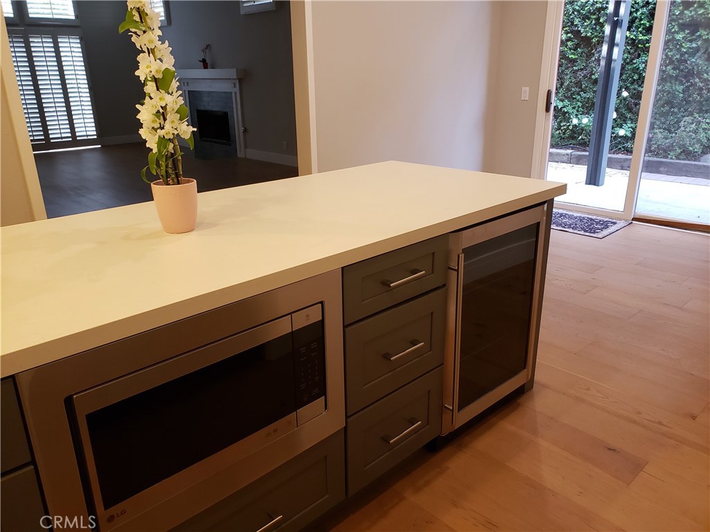 2447 Oneida Street, Unit 2 Pasadena, CA 91107 - Photo 18 of 56 Kitchen Island with Microwave & Beverage Fridge