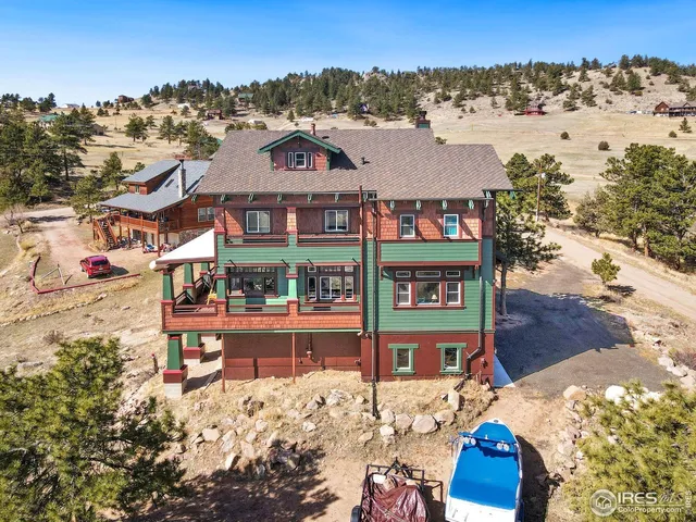 an aerial view of multiple house