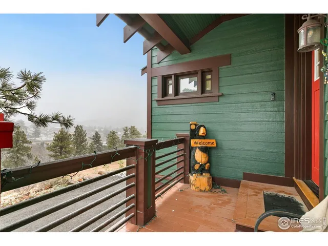 a view of a bench in front of a house