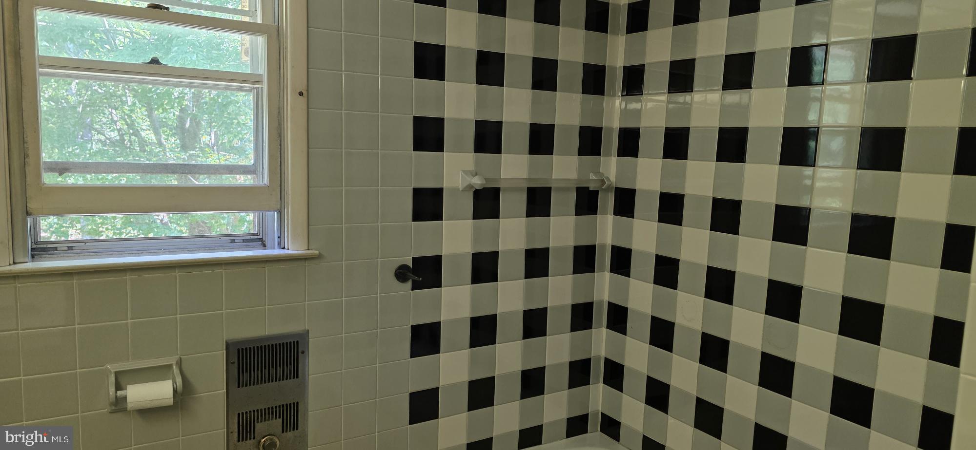 4819 Five Point Road New Tripoli, PA 18066 - Photo 44 of 52 a bathroom with a black and white checkered floor