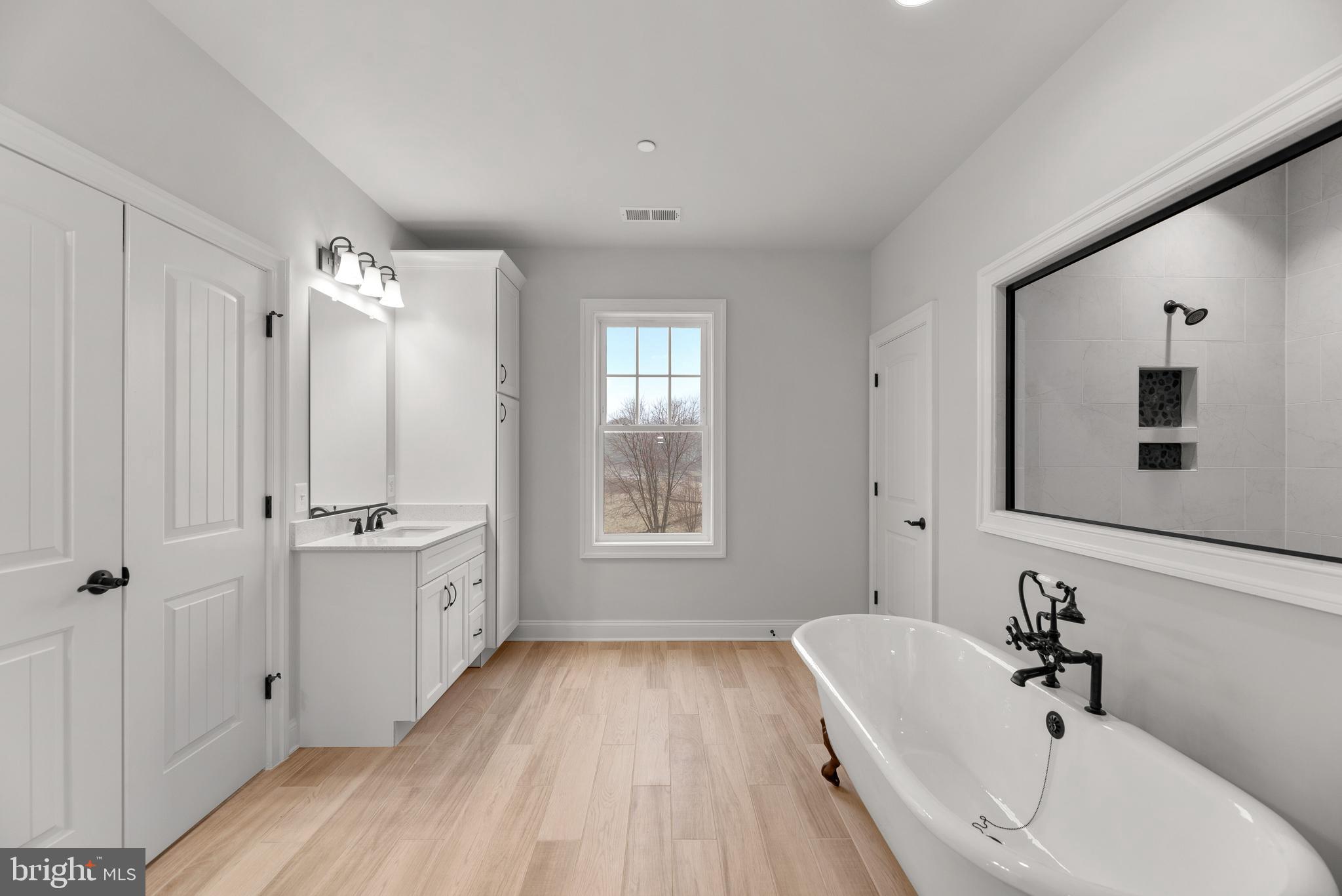 14628 Old Hanover Road, Unit TULARE Reisterstown, MD 21136 - Photo 35 of 60 a bathroom with a bathtub a sink and a mirror