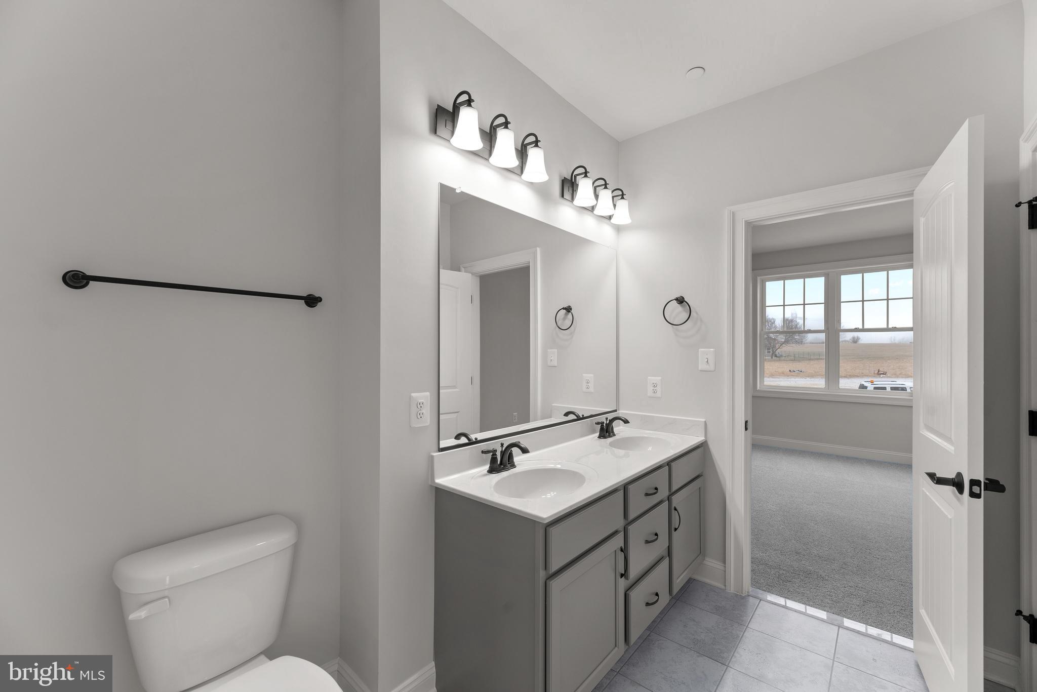 14628 Old Hanover Road, Unit TULARE Reisterstown, MD 21136 - Photo 43 of 60 a bathroom with a toilet sink and mirror