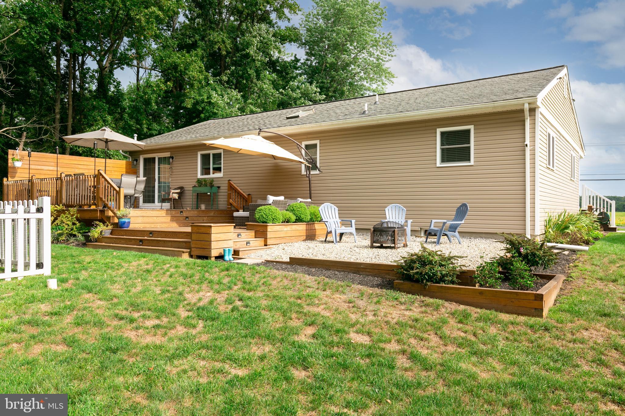 155 Fostertown Road Lumberton, NJ 08048 - Photo 34 of 43 2 tier deck with additional fire pit area