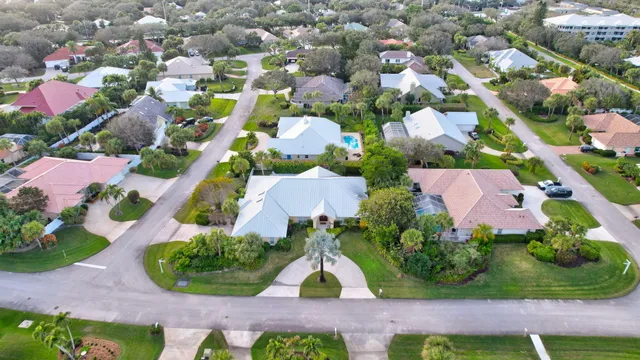 an aerial view of multiple house