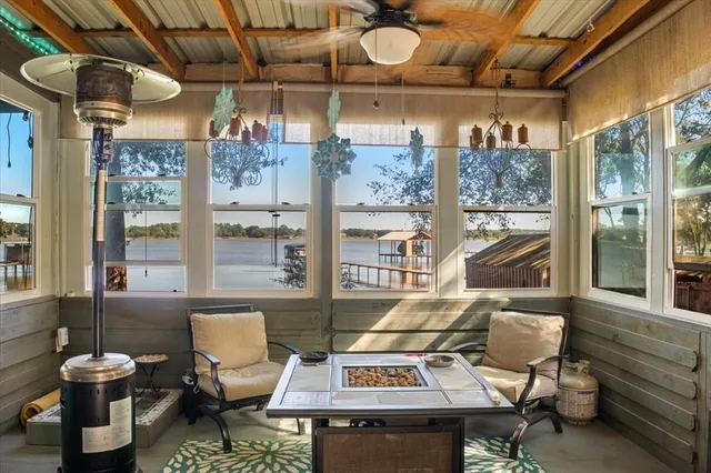 a outdoor space with patio furniture