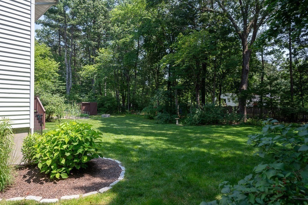 12 Sycamore Road Sudbury, MA 01776 - Photo 32 of 38 a view of a backyard with potted plants and large trees