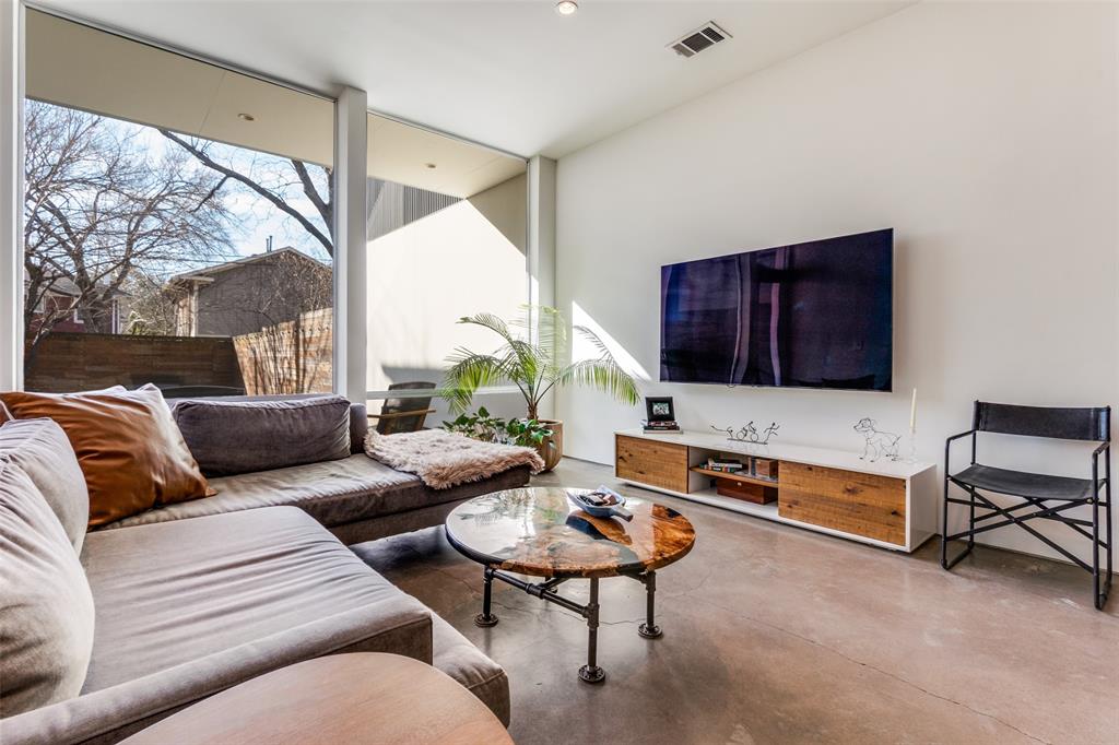 5804 Bryan Parkway Dallas, TX 75206 - Photo 8 of 25 a living room with furniture and a flat screen tv