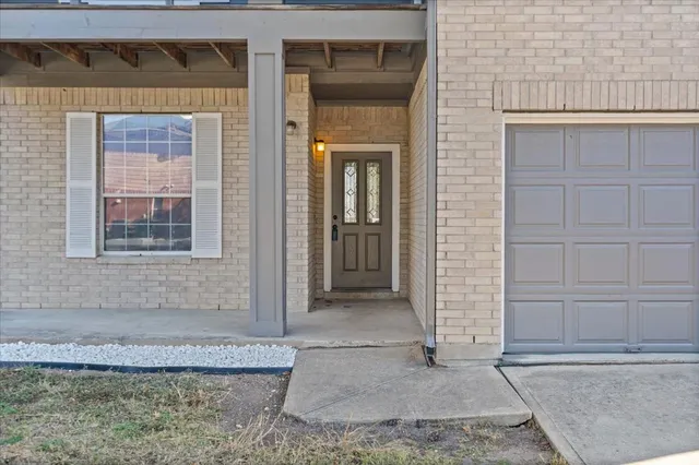 a view of front door of house
