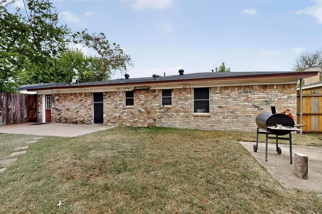 a front view of a house with patio