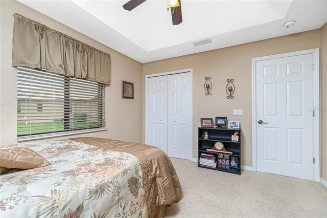 a workspace with furniture and window