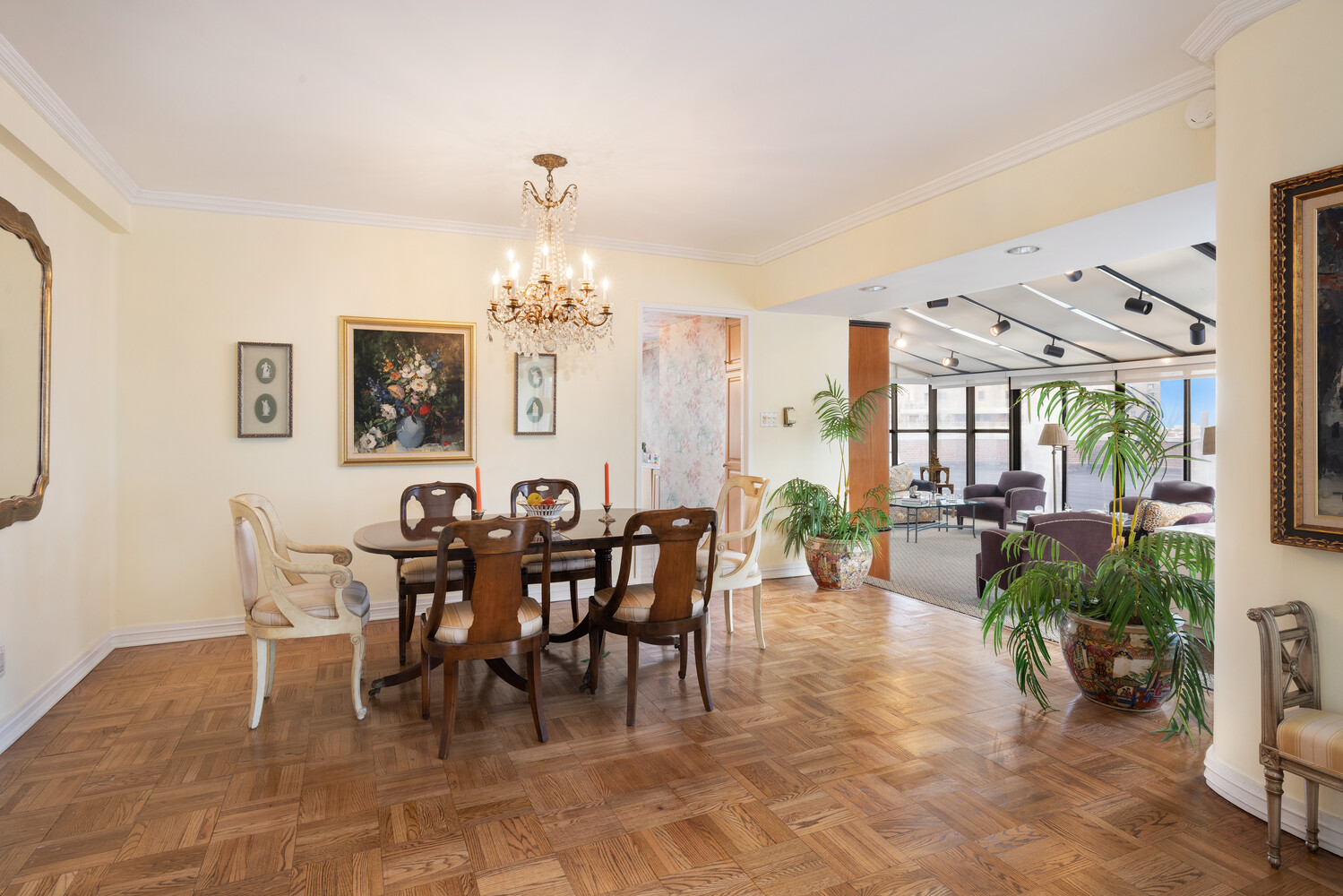 360 East 72nd Street, Unit C1803 Manhattan, NY 10021 - Photo 4 of 15 a view of a dining room with furniture window and outside view