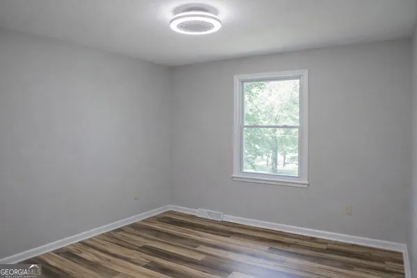 an empty room with a window