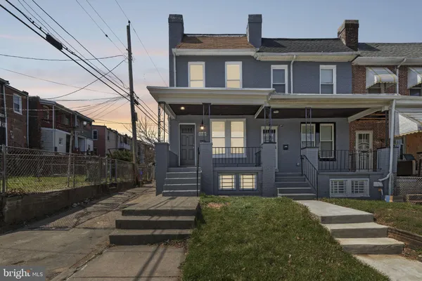 a front view of a house