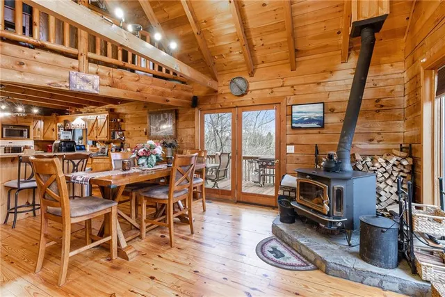 a view of a chairs and table in a patio