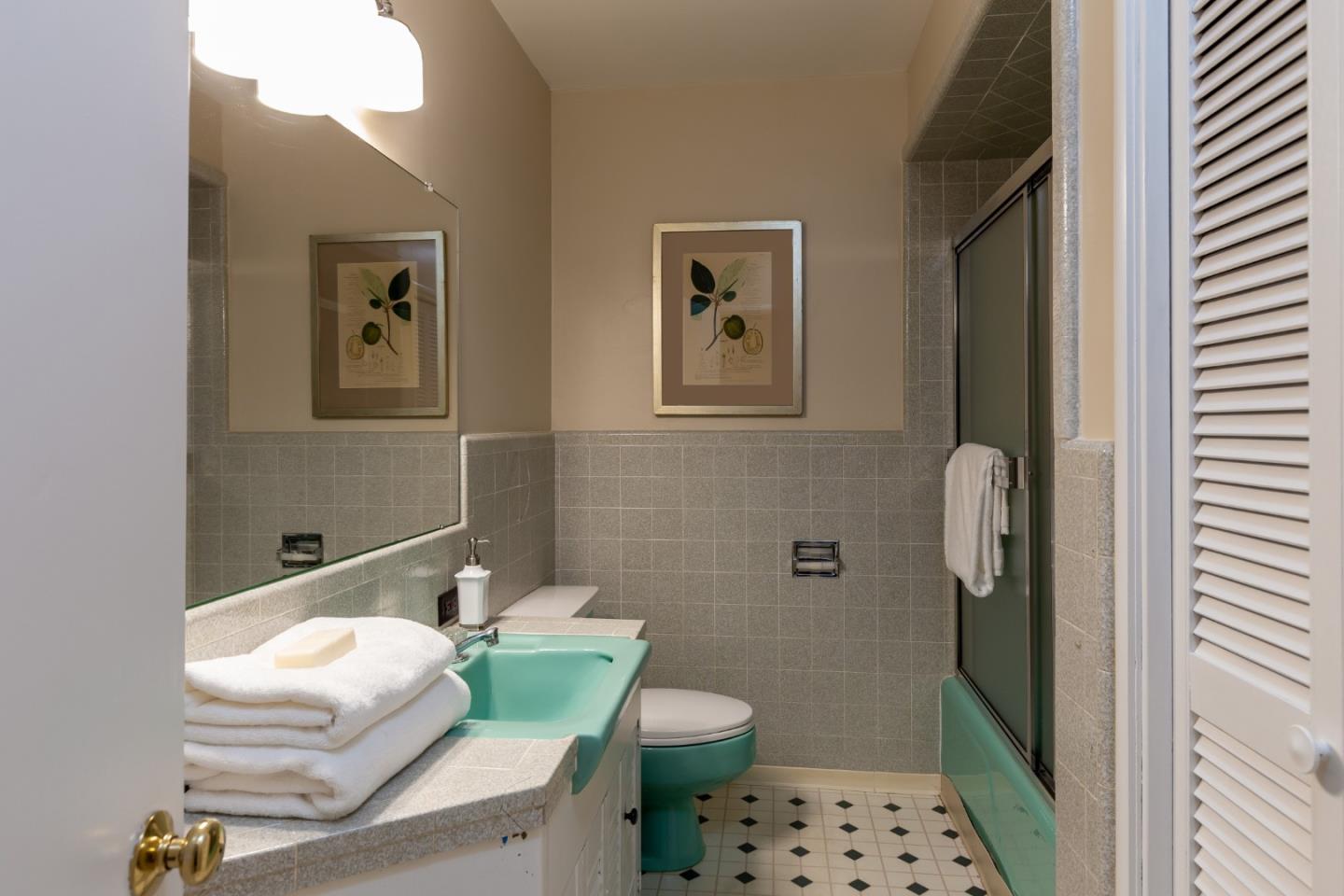 330 Corte Madera Road Portola Valley, CA 94028 - Photo 13 of 24 a bathroom with a sink toilet and shower