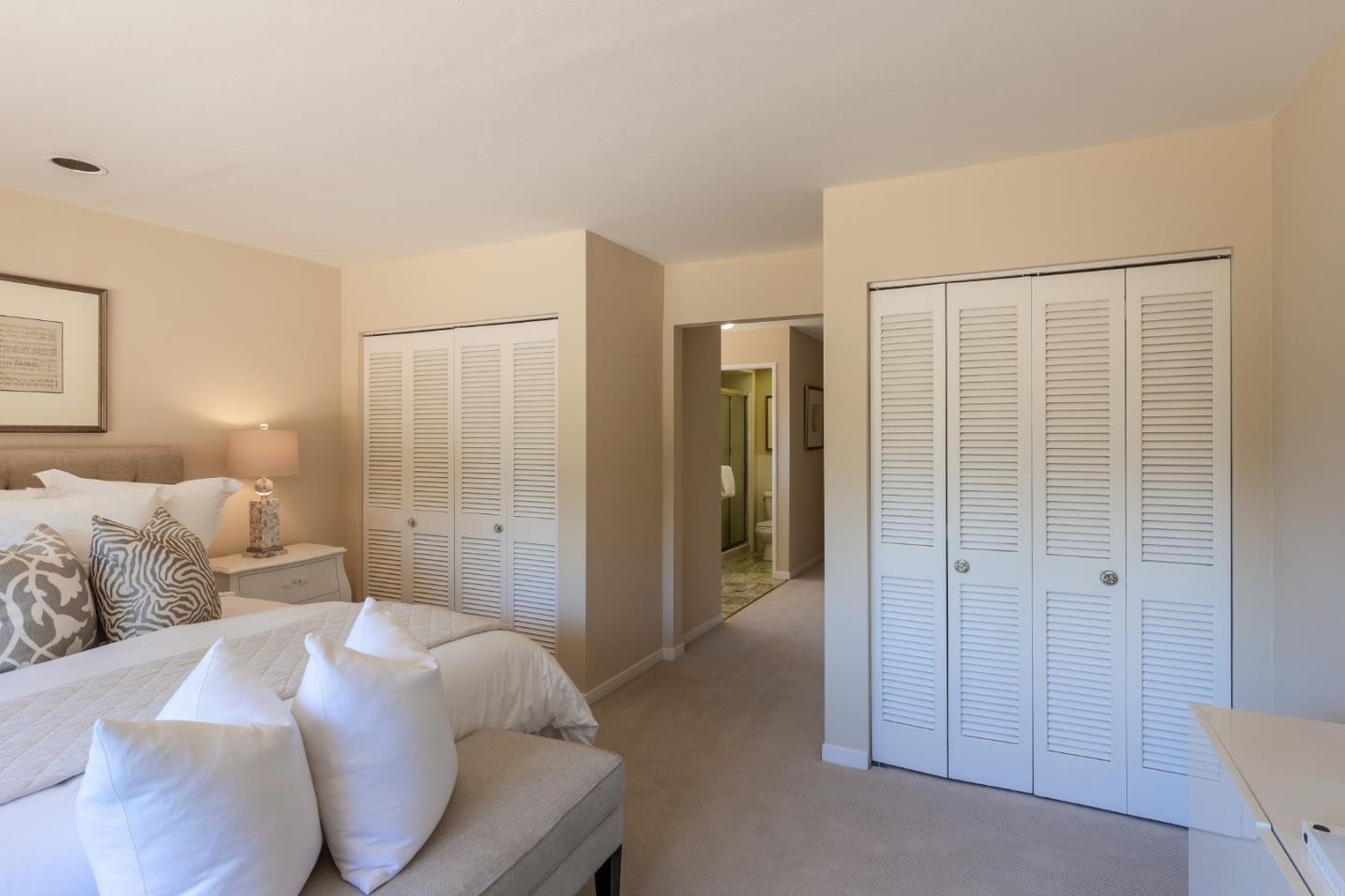 330 Corte Madera Road Portola Valley, CA 94028 - Photo 16 of 24 a bedroom with a bed and a shower