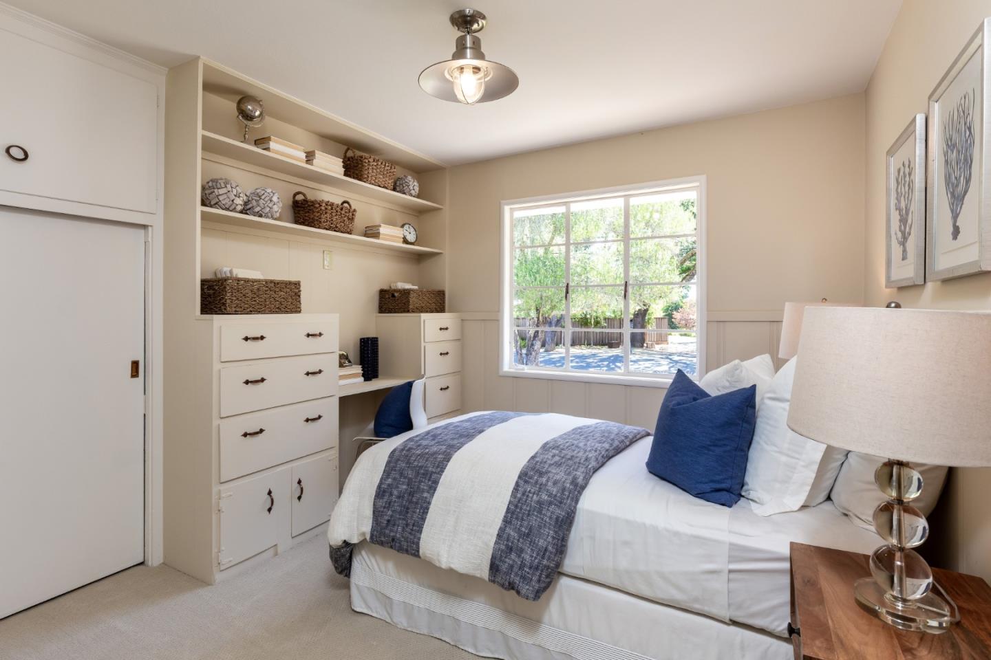 330 Corte Madera Road Portola Valley, CA 94028 - Photo 19 of 24 a spacious bedroom with a bed and a window