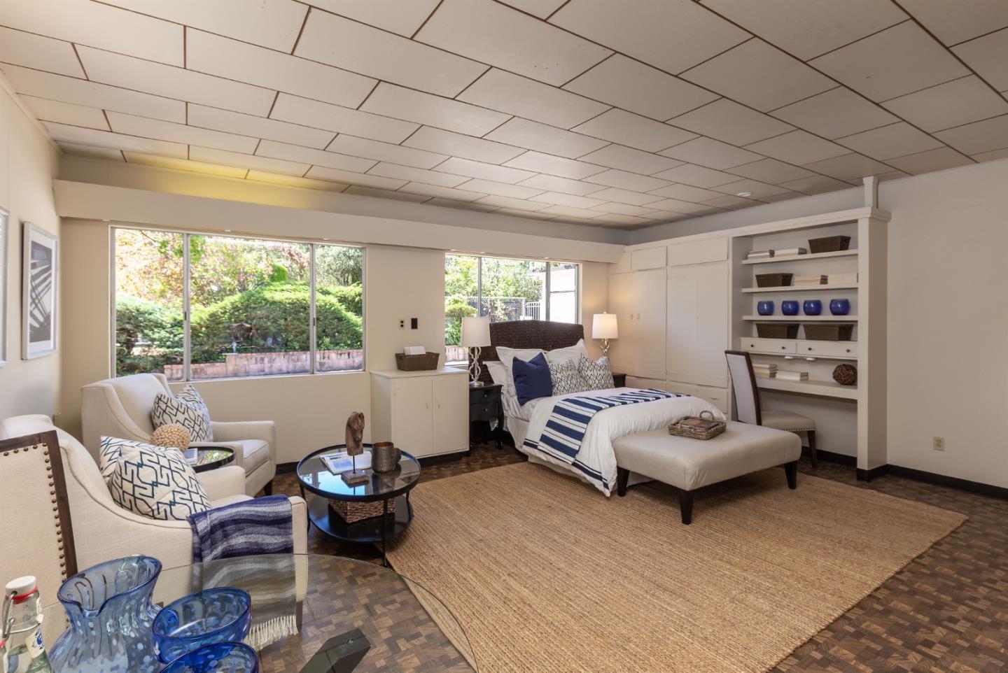 330 Corte Madera Road Portola Valley, CA 94028 - Photo 20 of 24 a living room with furniture and a large window