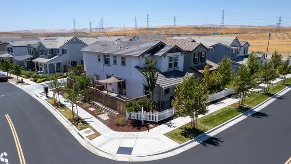 an aerial view of multiple houses