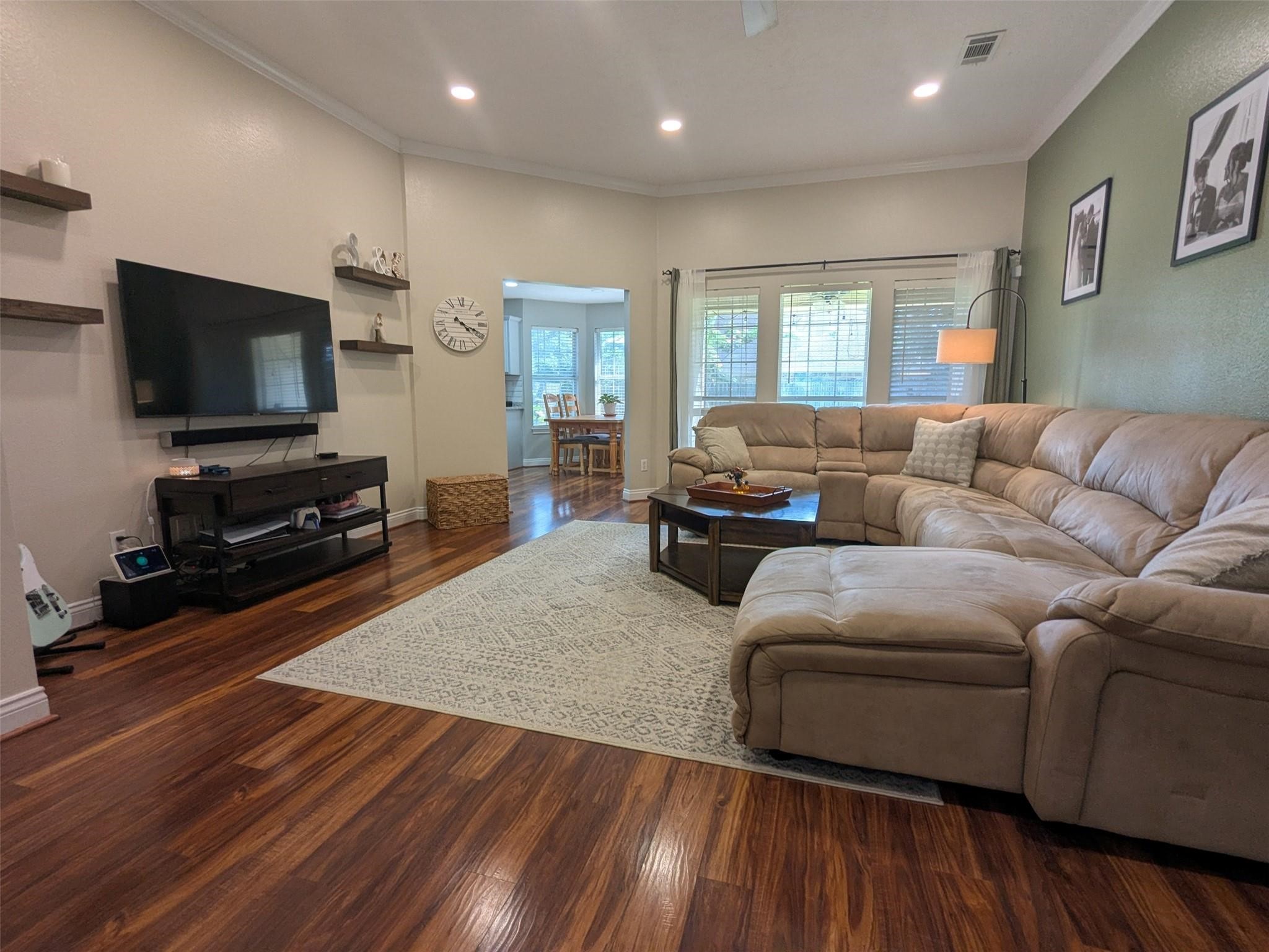 1035 North Colbert Street Dayton, TX 77535 - Photo 3 of 17 Large living area with recess lights.