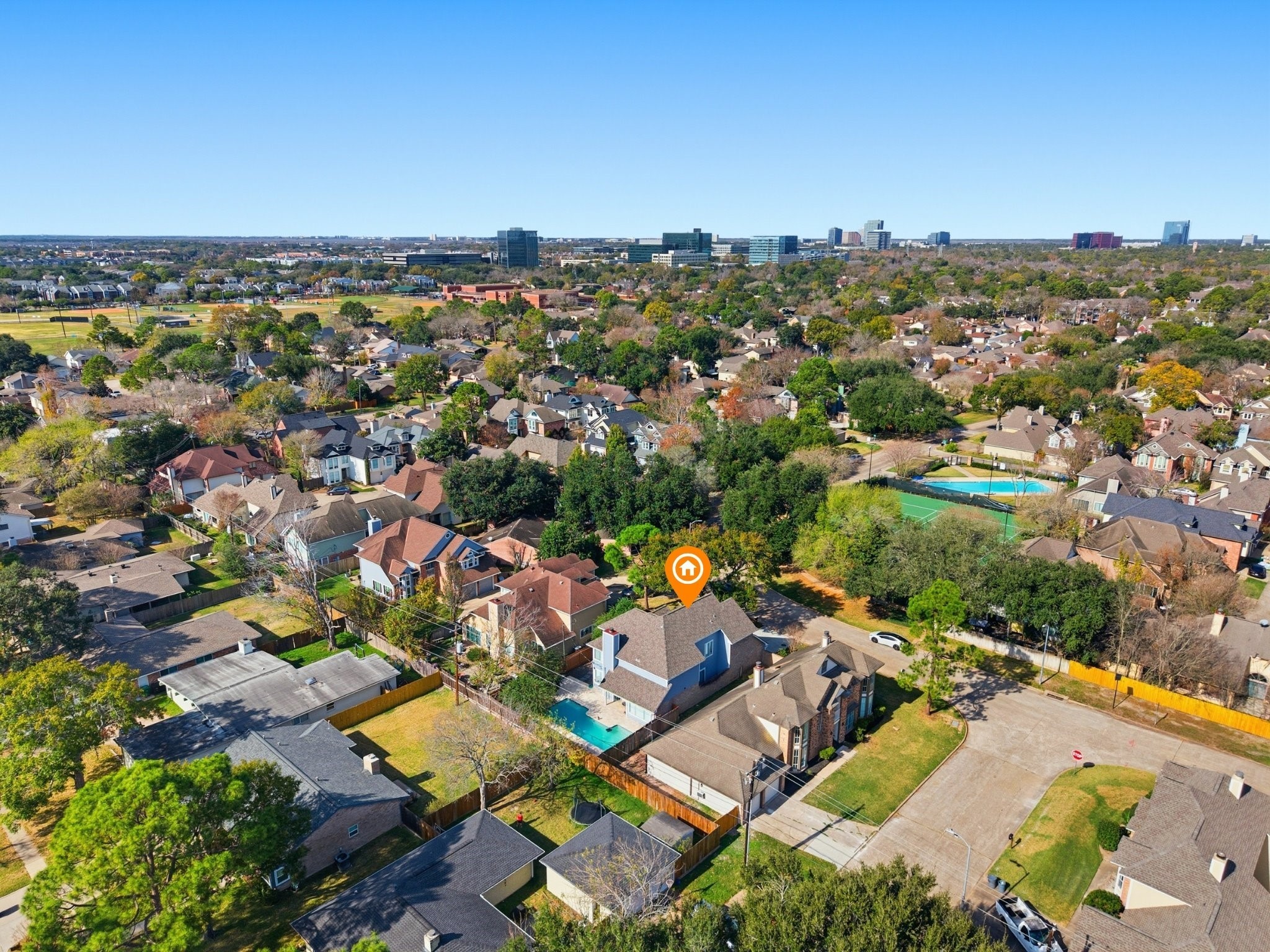 1676 Beaconshire Houston, TX 77077 - Photo 27 of 28 an aerial view of a city