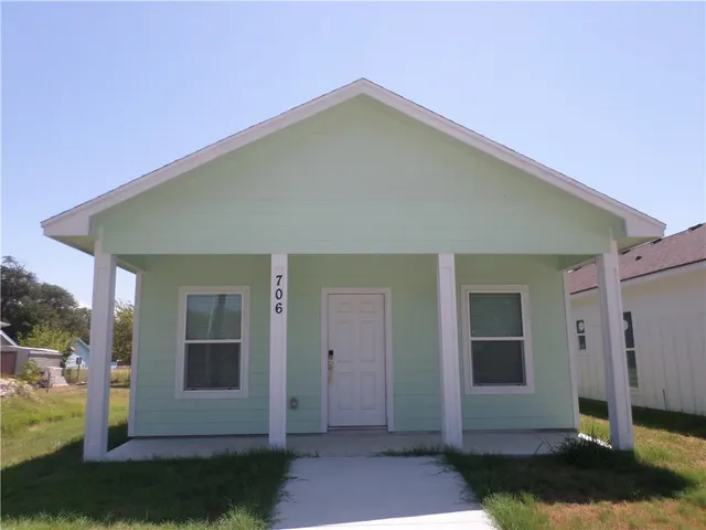 a front view of a house